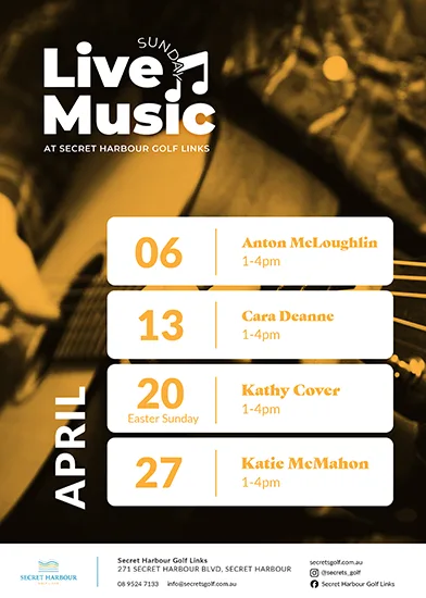 April Live Music Line Up