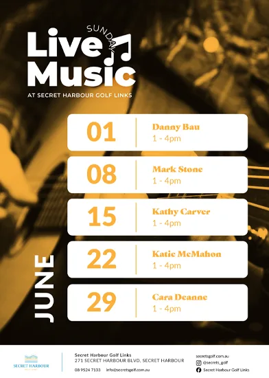 June Live Music Line Up